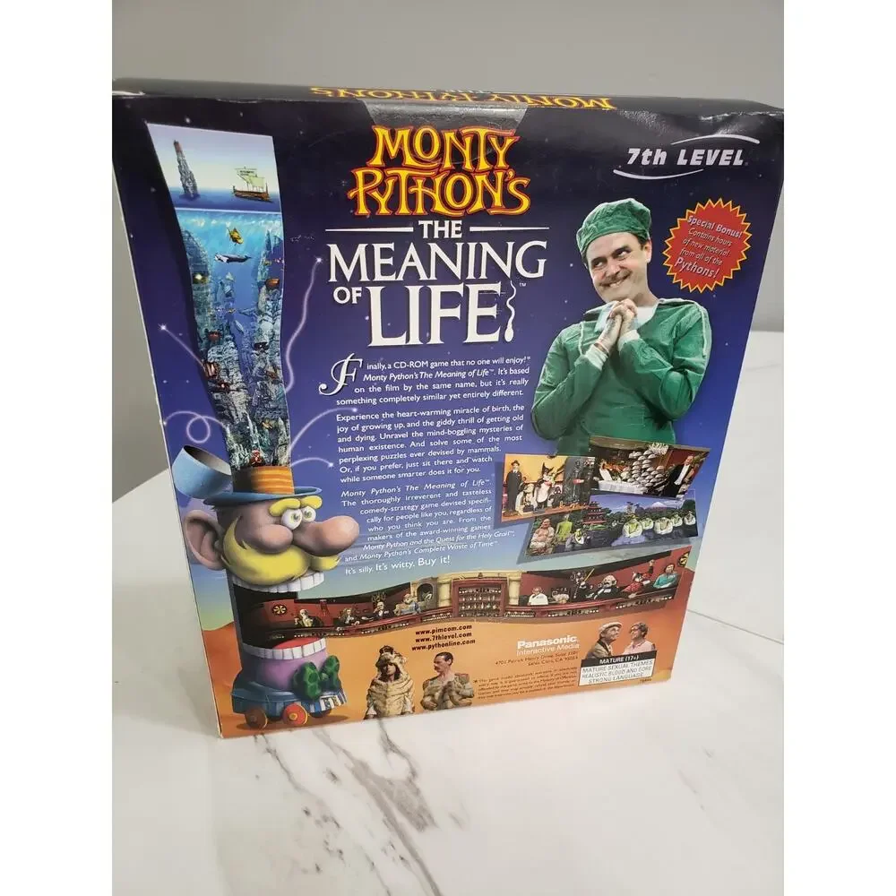 New MONTY PYTHON MEANING OF LIFE GAME Windows 95‎ PC CD Rom 1997 Big Box